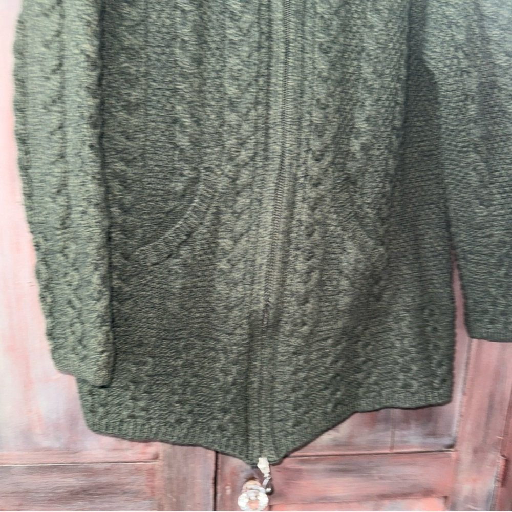 Aran Crafts Forest Green Knit Sweater - Picture 4 of 6